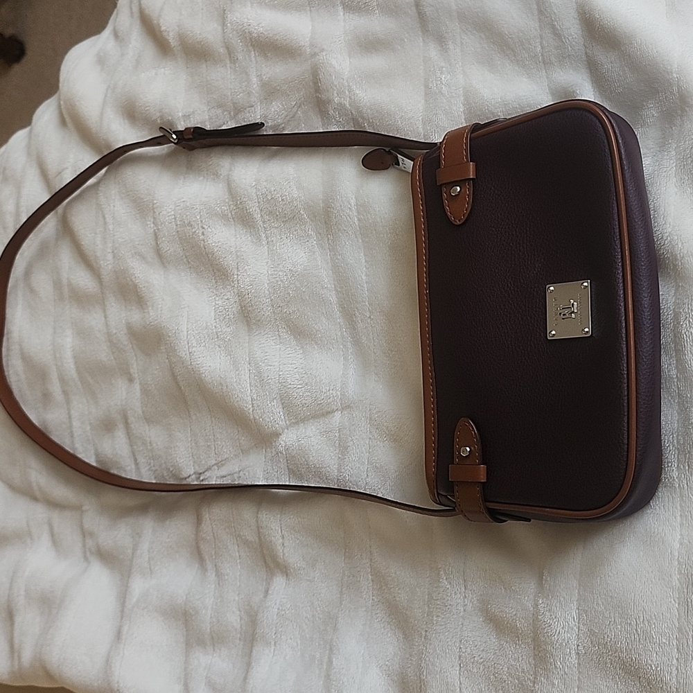 Ralph Lauren Deep Burgundy and Brown Crossbody Bag - Picture 2 of 16